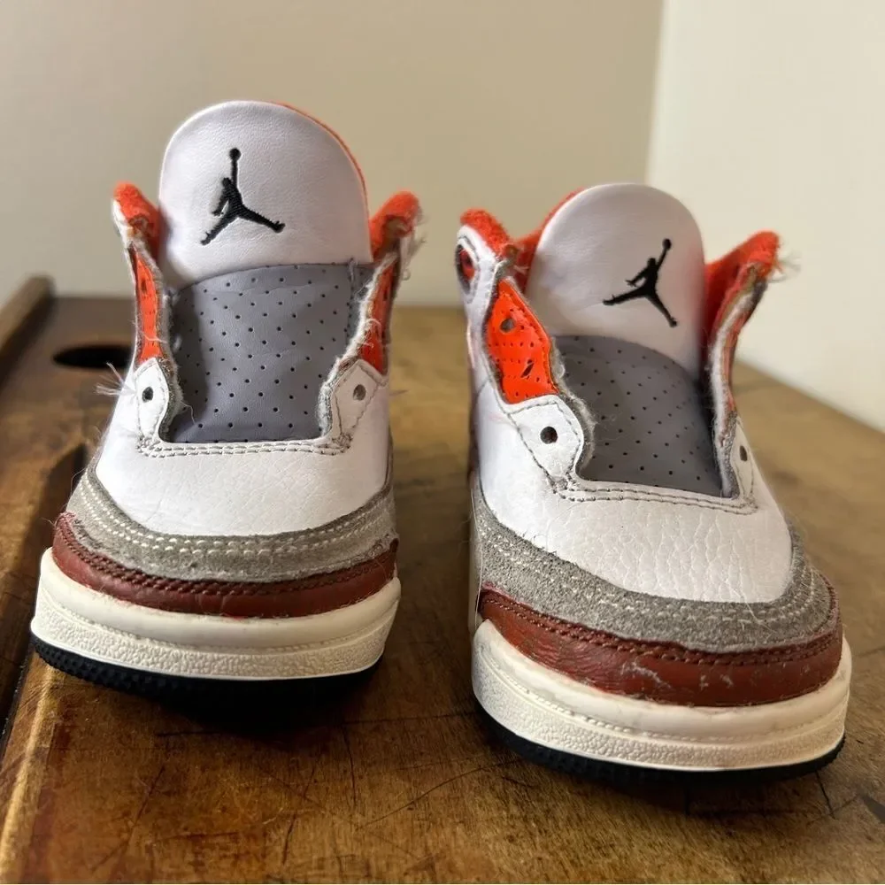 Air Jordan 3 Retro GS Mars Stone toddler baby sz 6C no laces DV7026-108